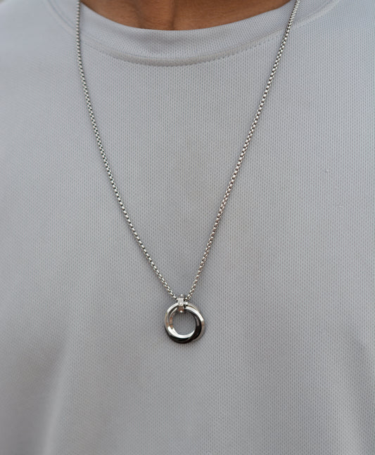 Cubic Ring Pendant Necklace