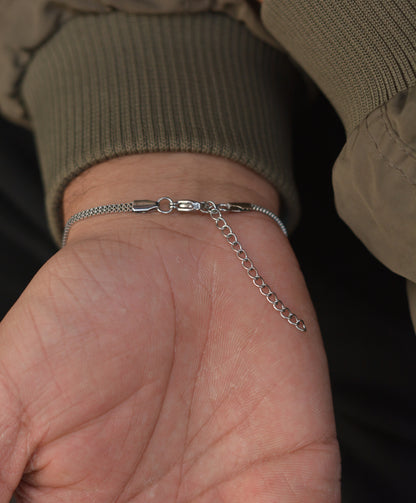 Silver Double Box Chain Bracelet
