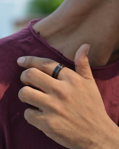 Midnight Timber Ring