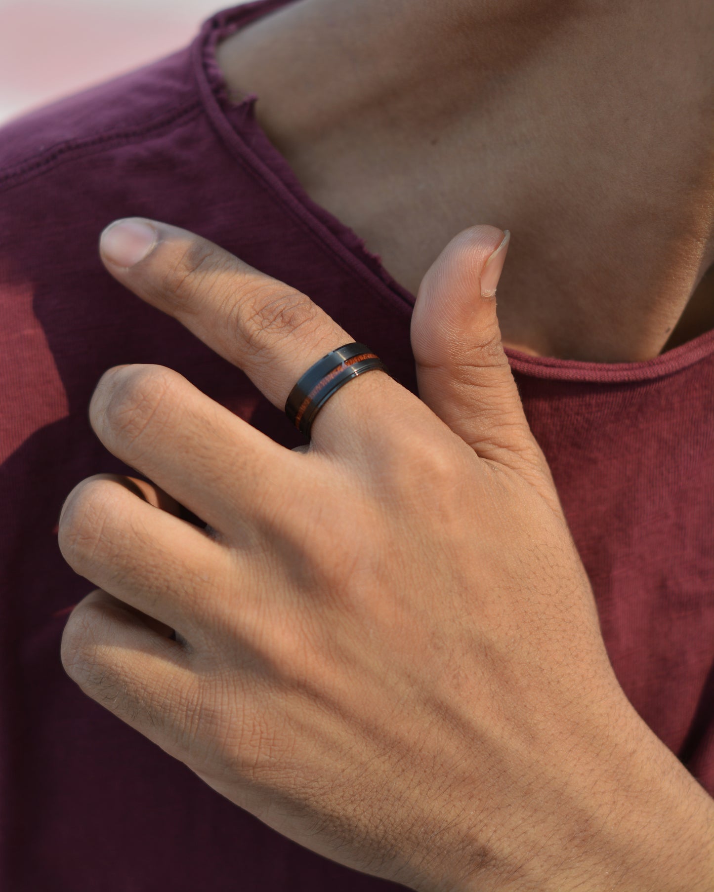 Midnight Timber Ring