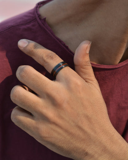 Midnight Timber Ring