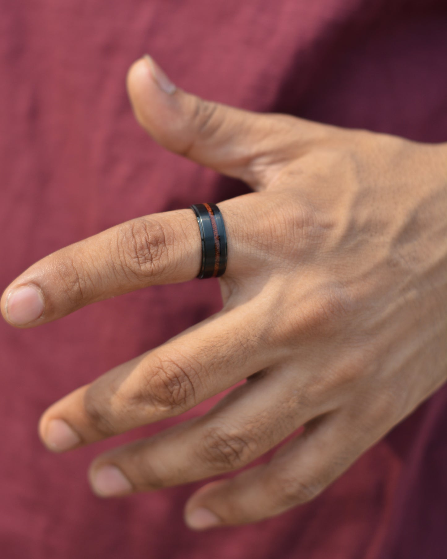 Midnight Timber Ring