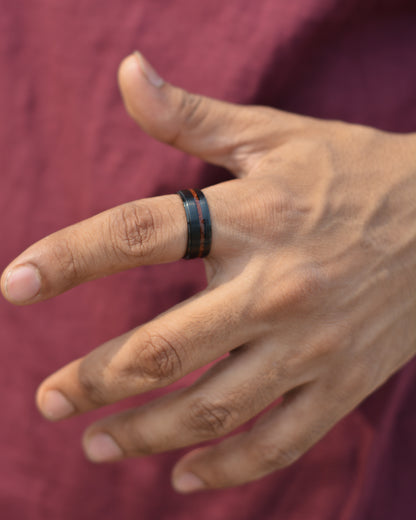 Midnight Timber Ring