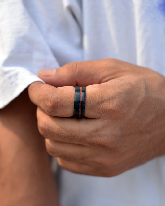 Midnight Timber Ring