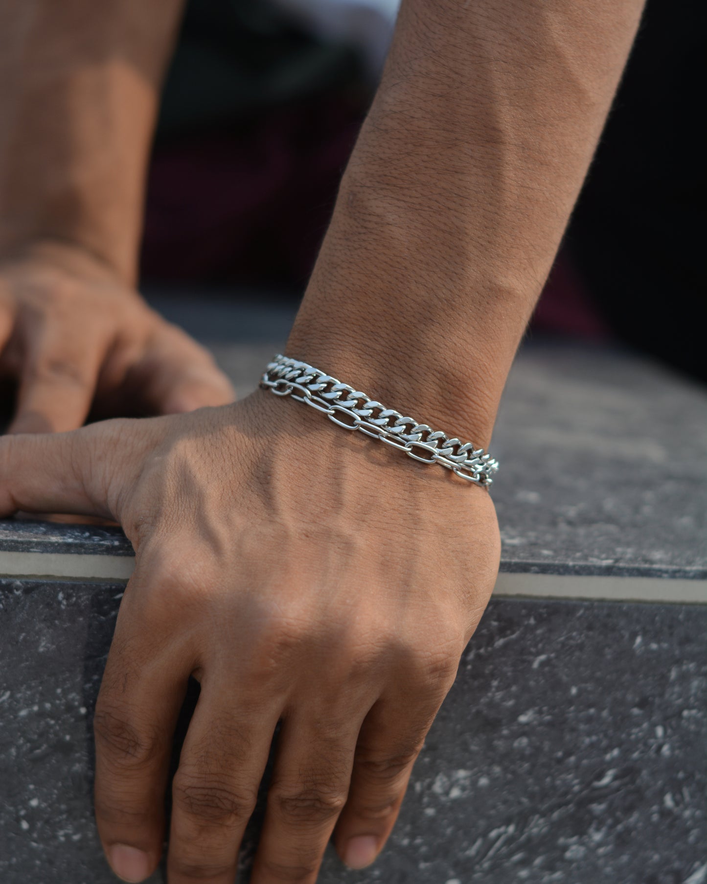 Silver Grace Duo Bracelet