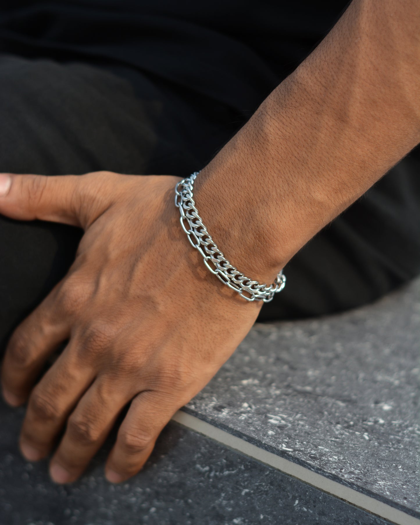 Silver Grace Duo Bracelet