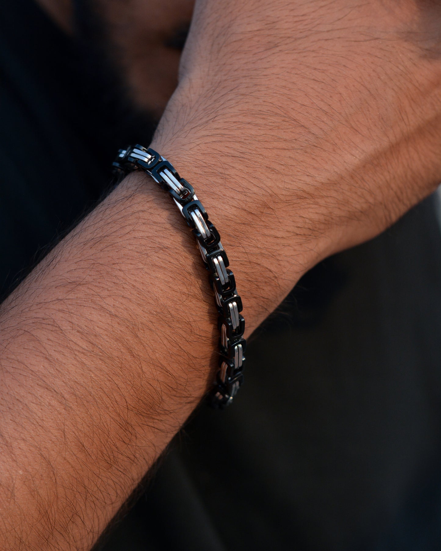 Black And Silver Sentinel Bracelet
