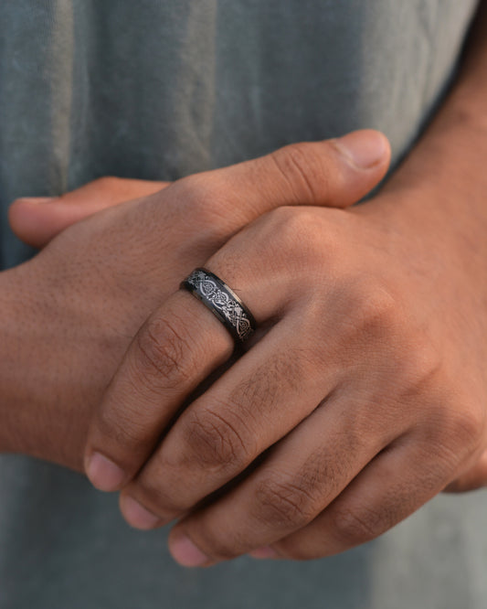 Celtic Dragon Band Ring