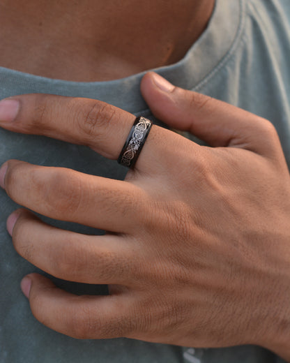 Celtic Dragon Band Ring