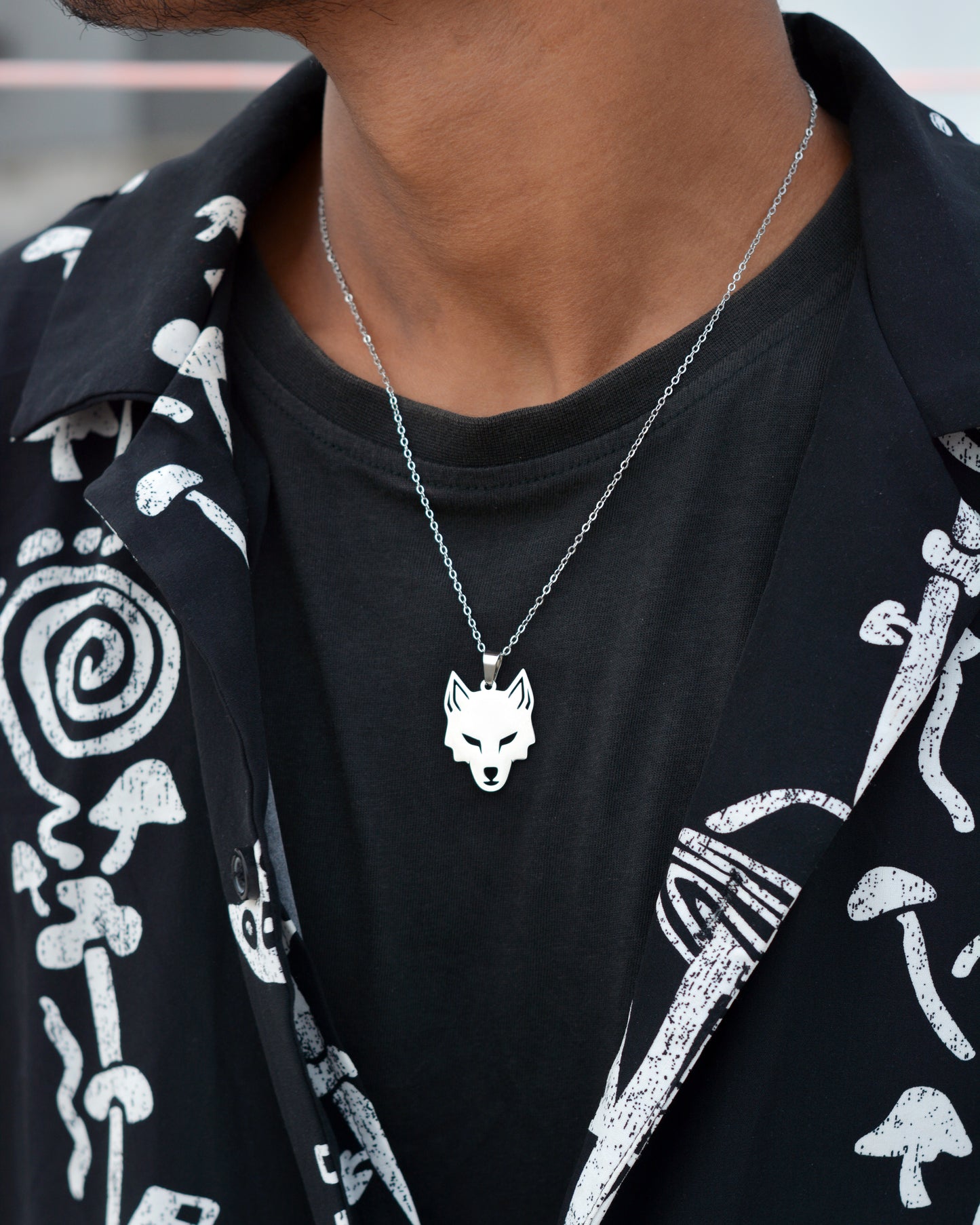 Wolf Head Pendant Necklace