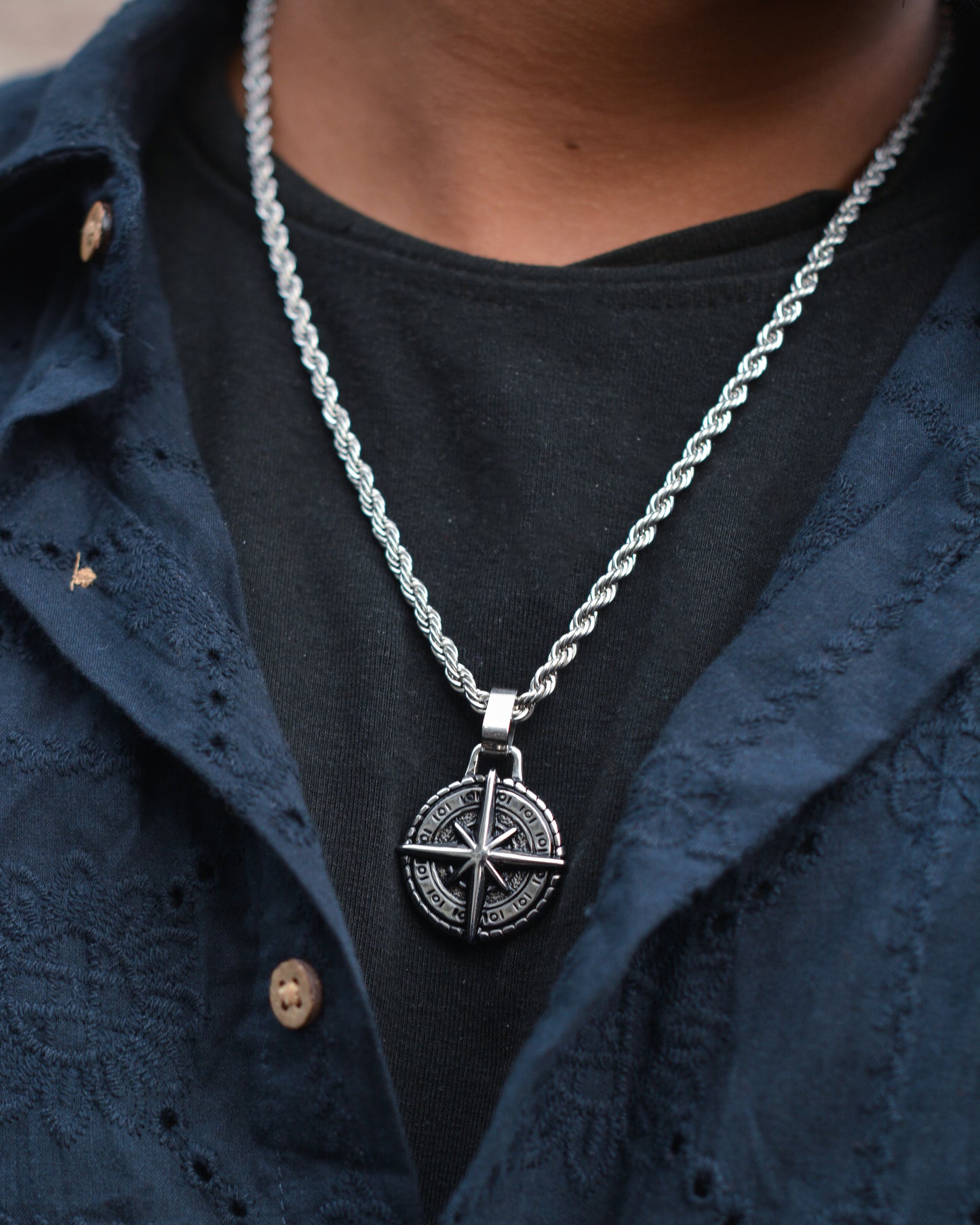 Viking Compass Pendant Necklace