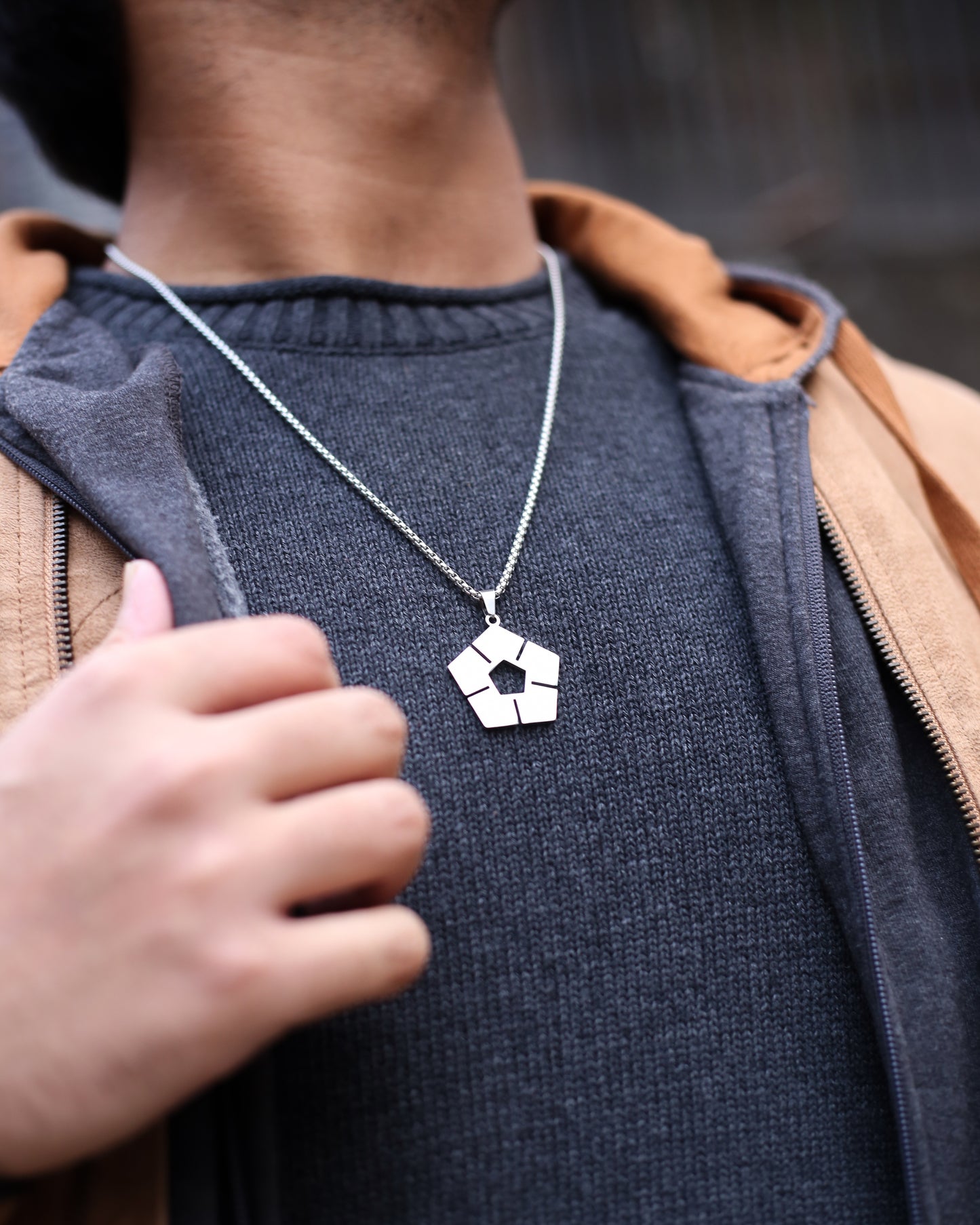 Pentagon Pulse Necklace