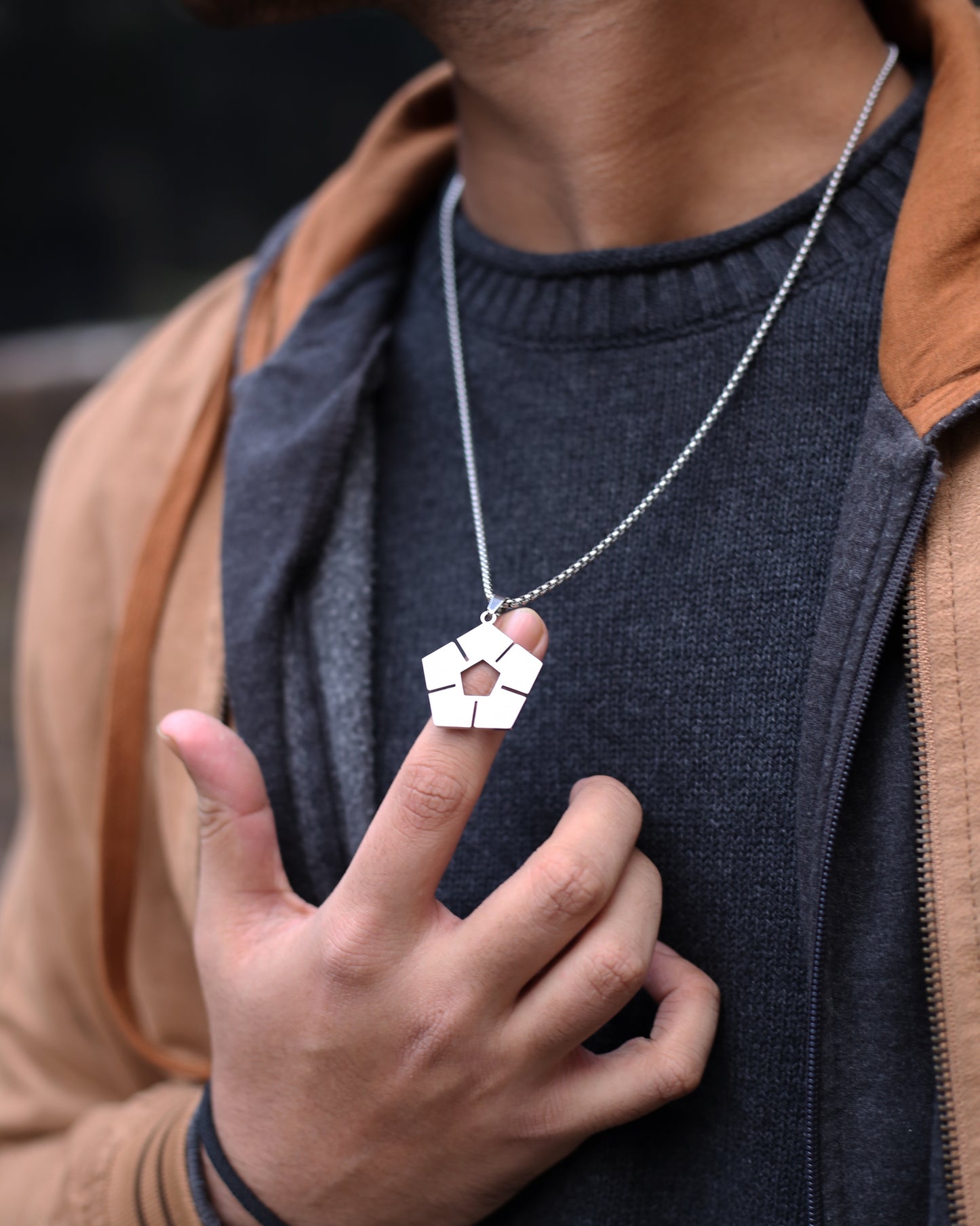 Pentagon Pulse Necklace