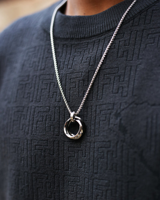 Cubic Ring Pendant Necklace