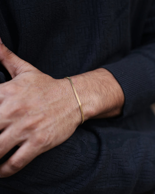 Golden Double Box Chain Bracelet