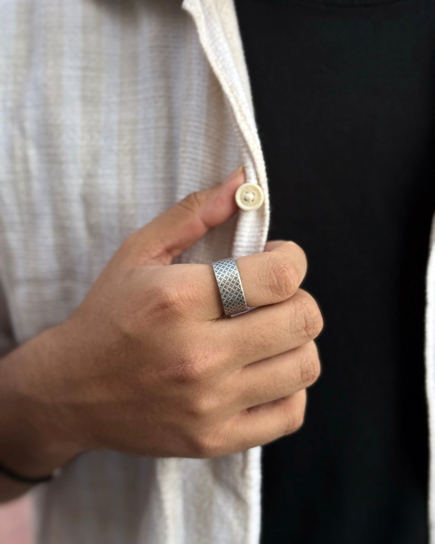 Retro Woven Storm Ring