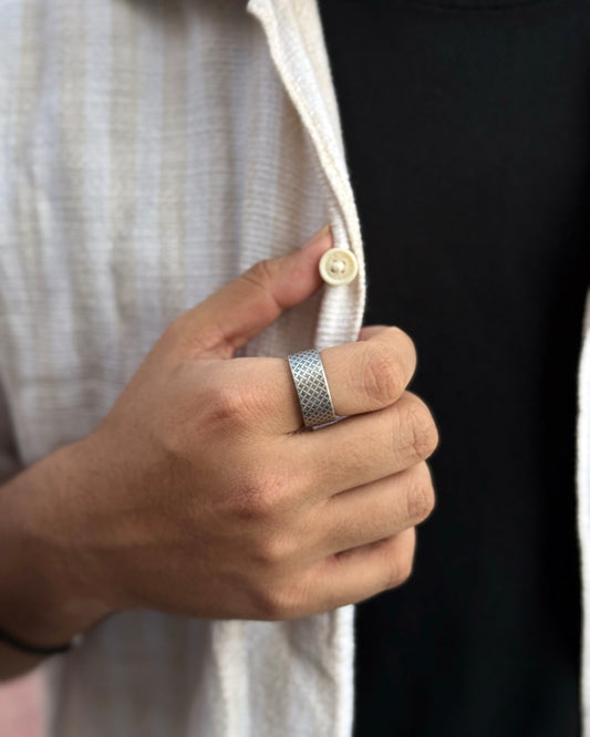 Retro Woven Storm Ring