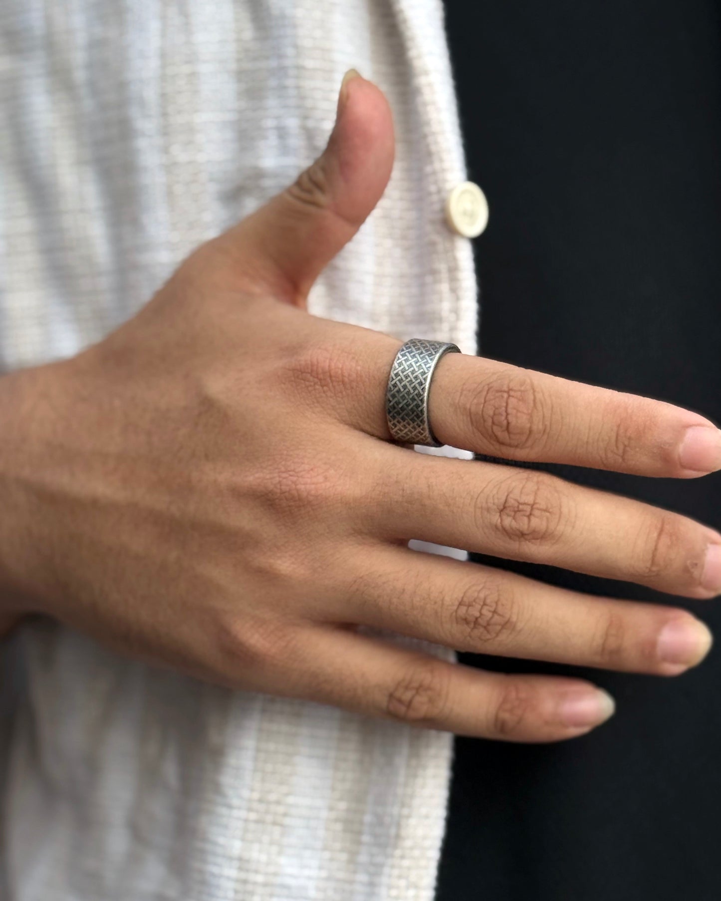 Retro Woven Storm Ring