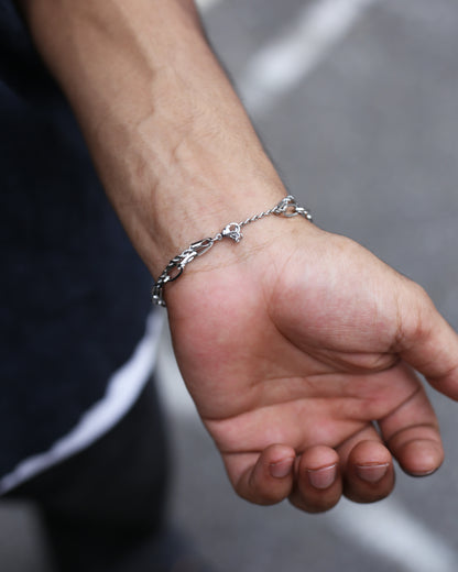 Silver Dual Chain Elegance Bracelet