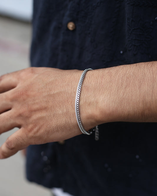 Twin Silver Stack Bracelet