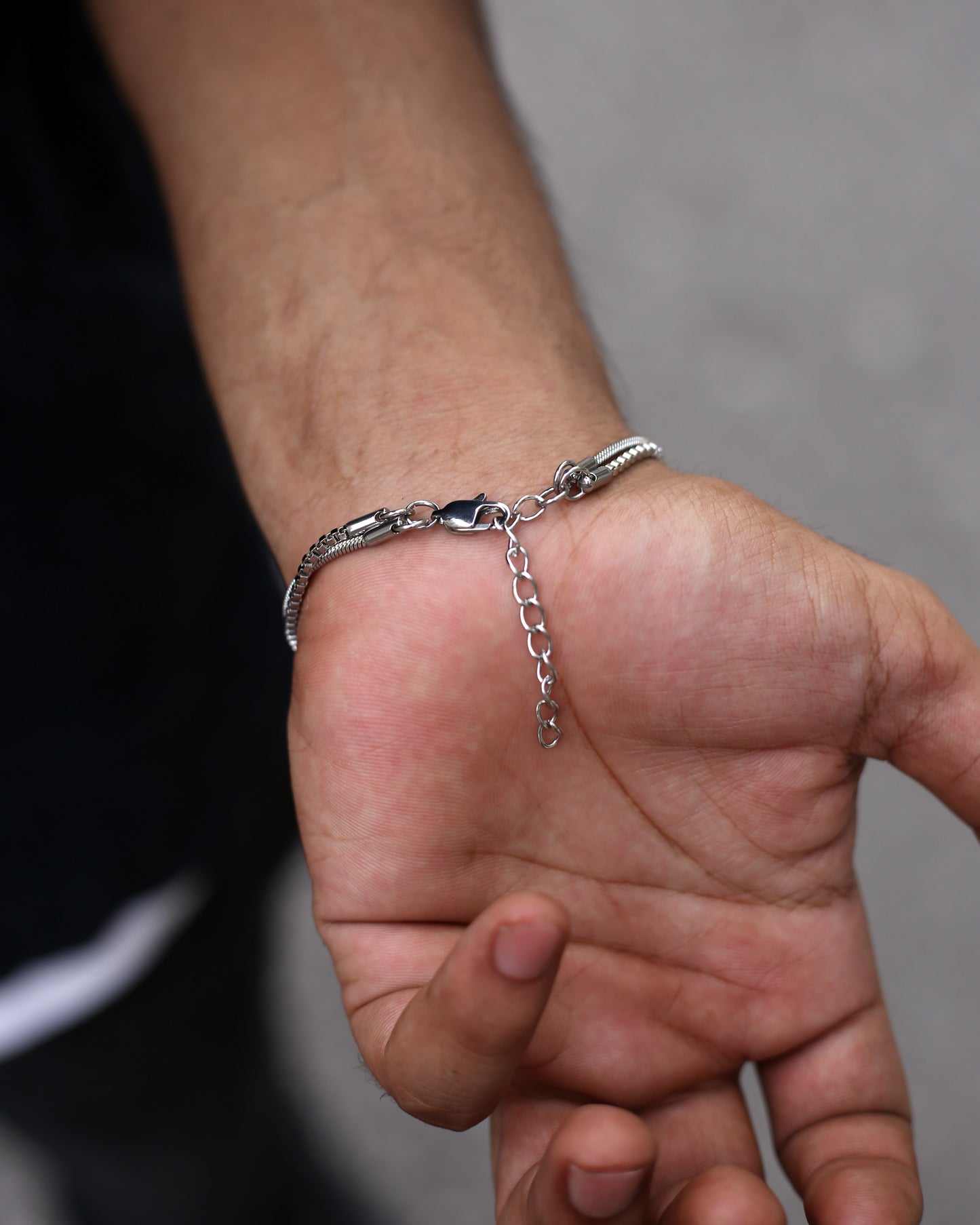 Twin Silver Stack Bracelet