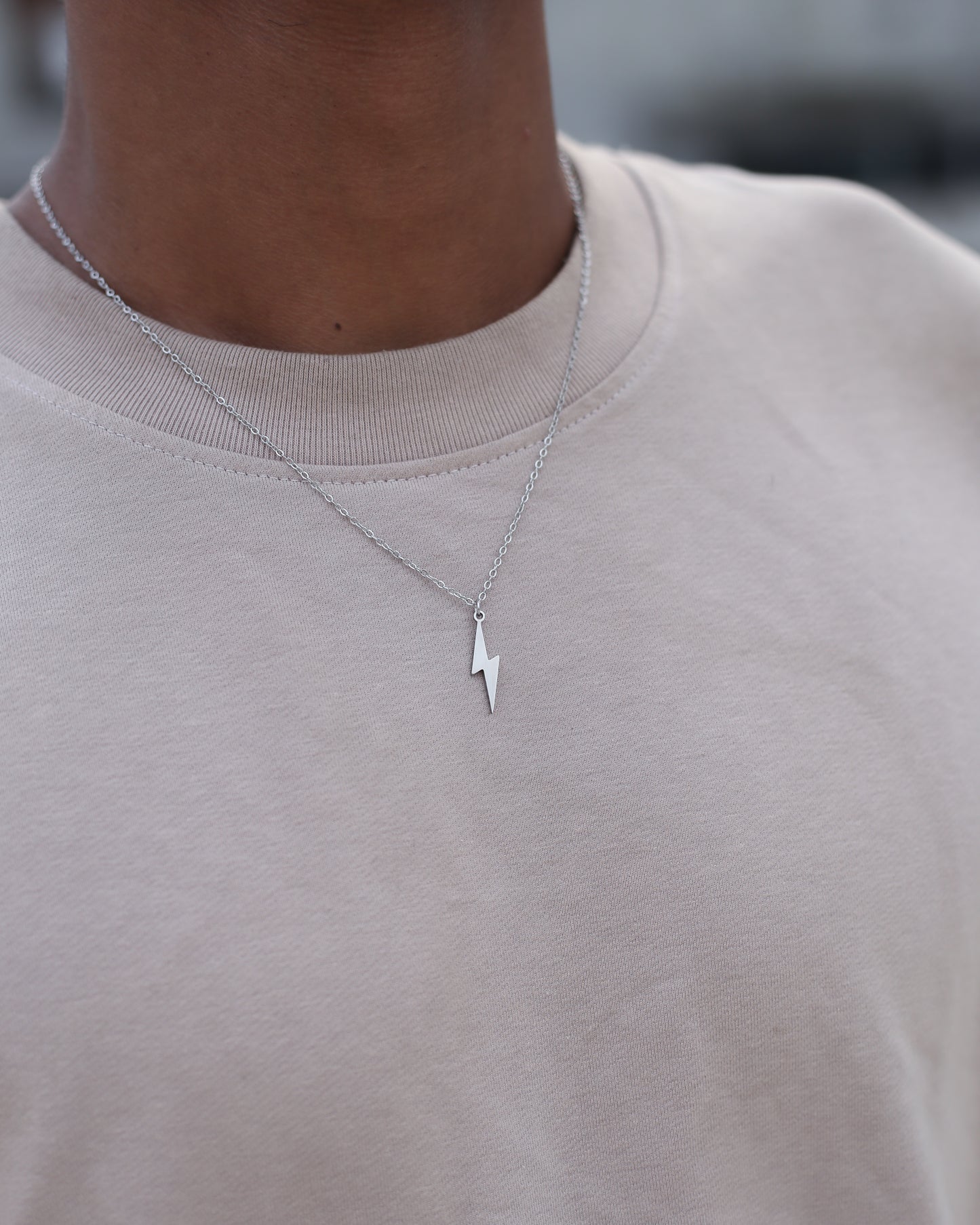 Silver Lightning Bolt Necklace
