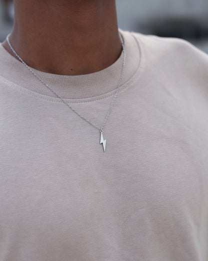 Silver Lightning Bolt Necklace