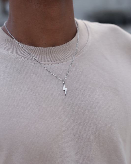 Silver Lightning Bolt Necklace