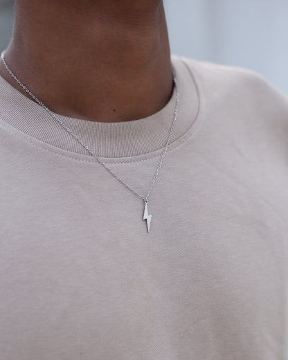 Silver Lightning Bolt Necklace