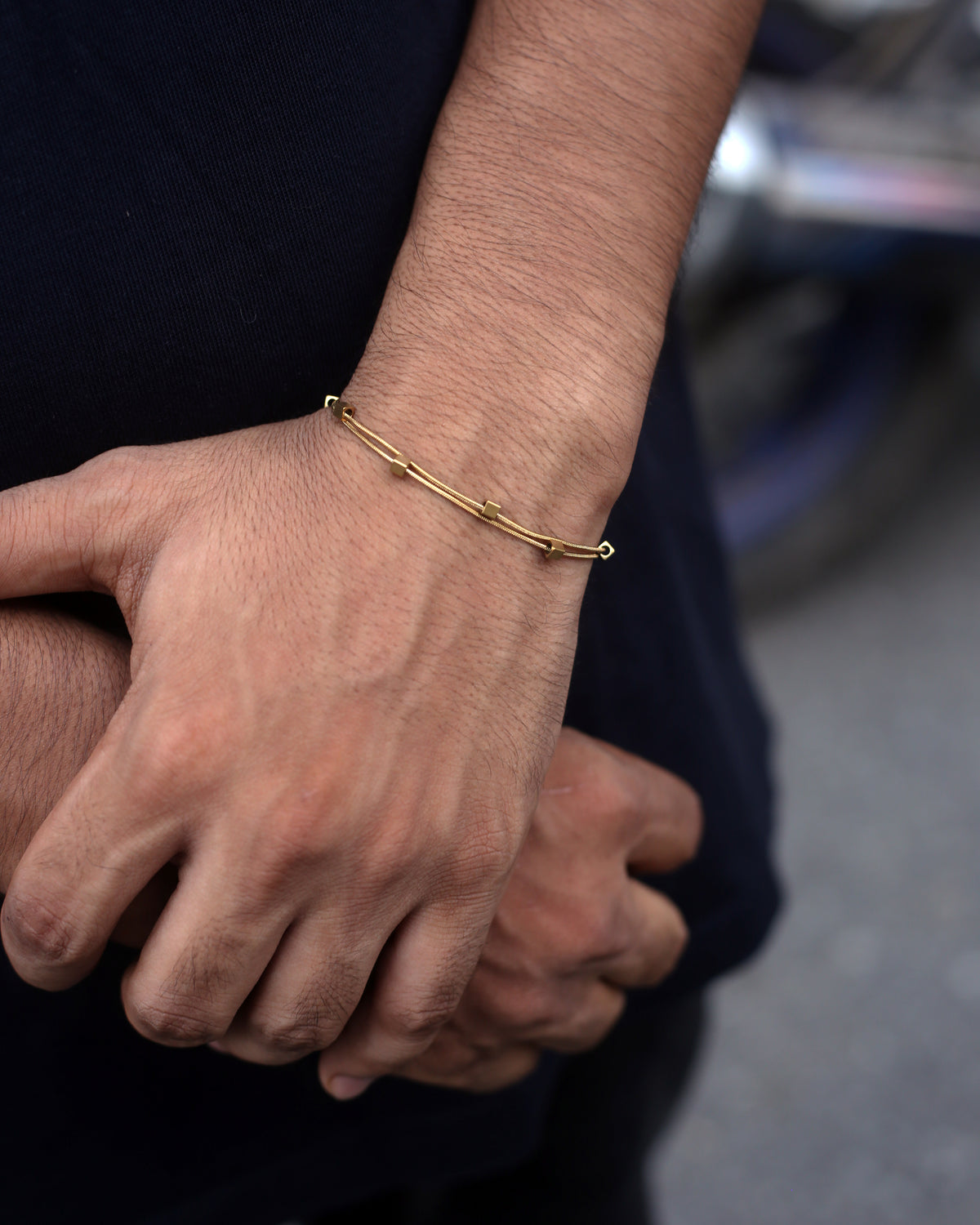 Golden Cube Bracelet