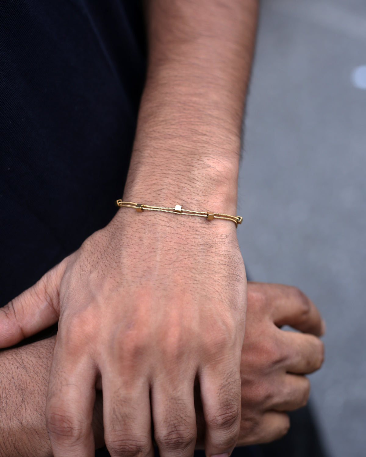 Golden Cube Bracelet