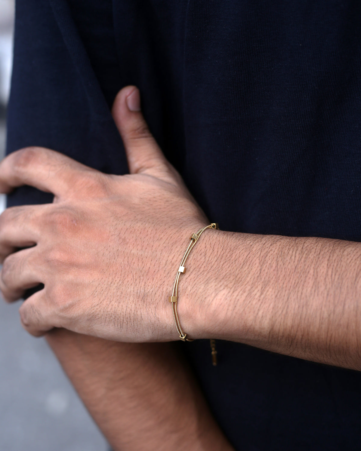 Golden Cube Bracelet