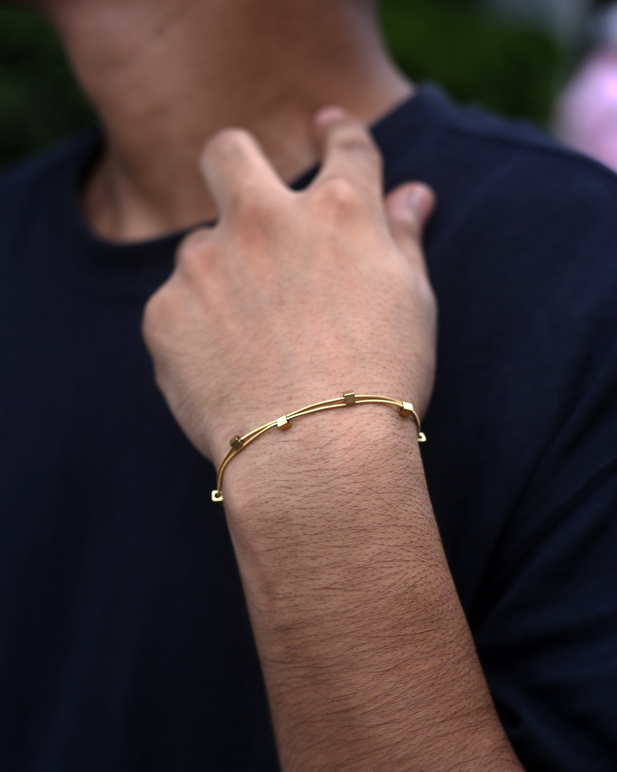 Golden Cube Bracelet