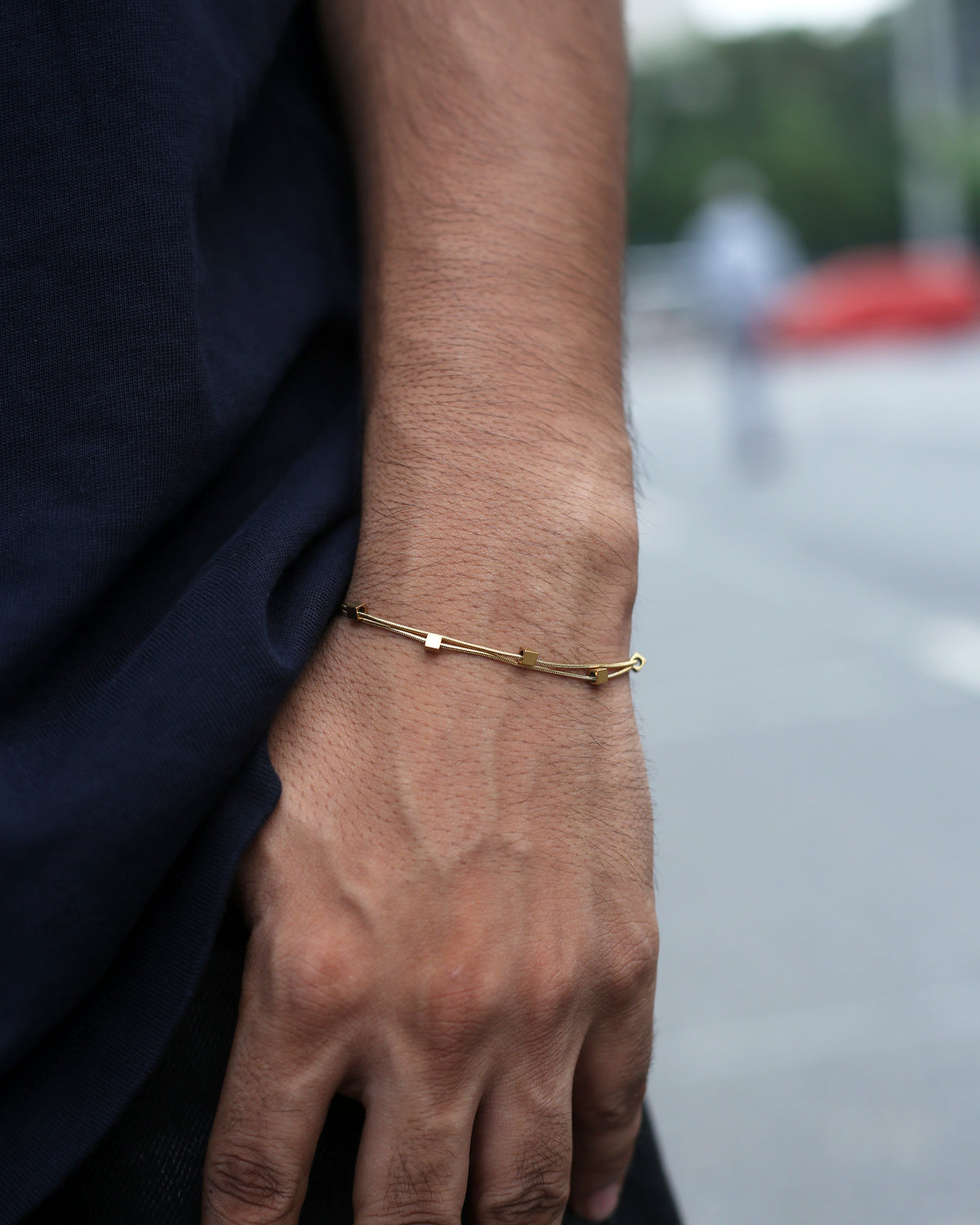 Golden Cube Bracelet