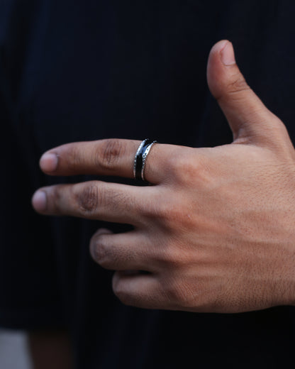 Obsidian Wave Ring