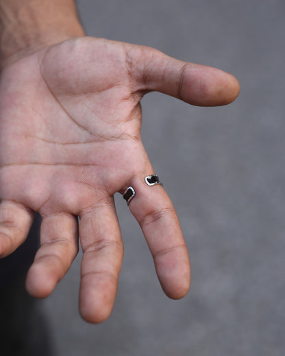 Obsidian Wave Ring