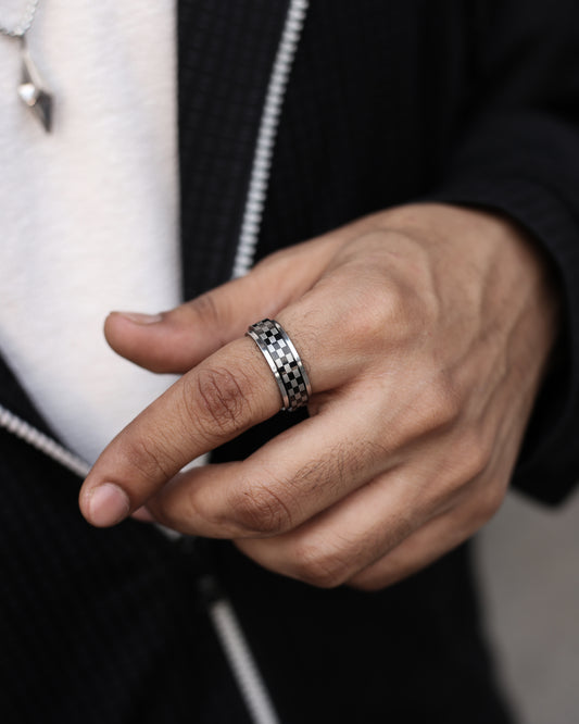 Gridline Fidget Spinner Ring