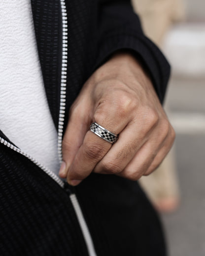 Gridline Fidget Spinner Ring