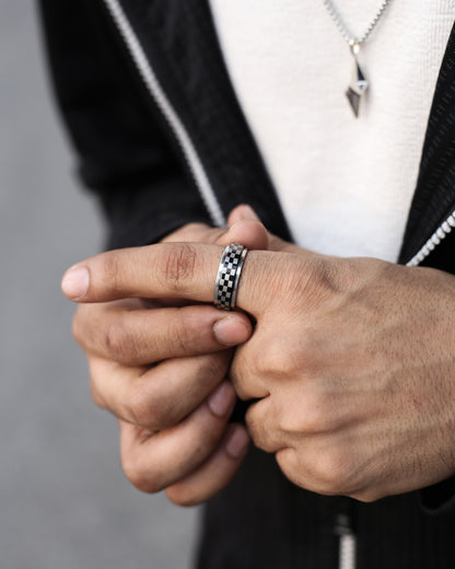 Gridline Fidget Spinner Ring