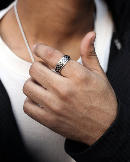 Gridline Fidget Spinner Ring