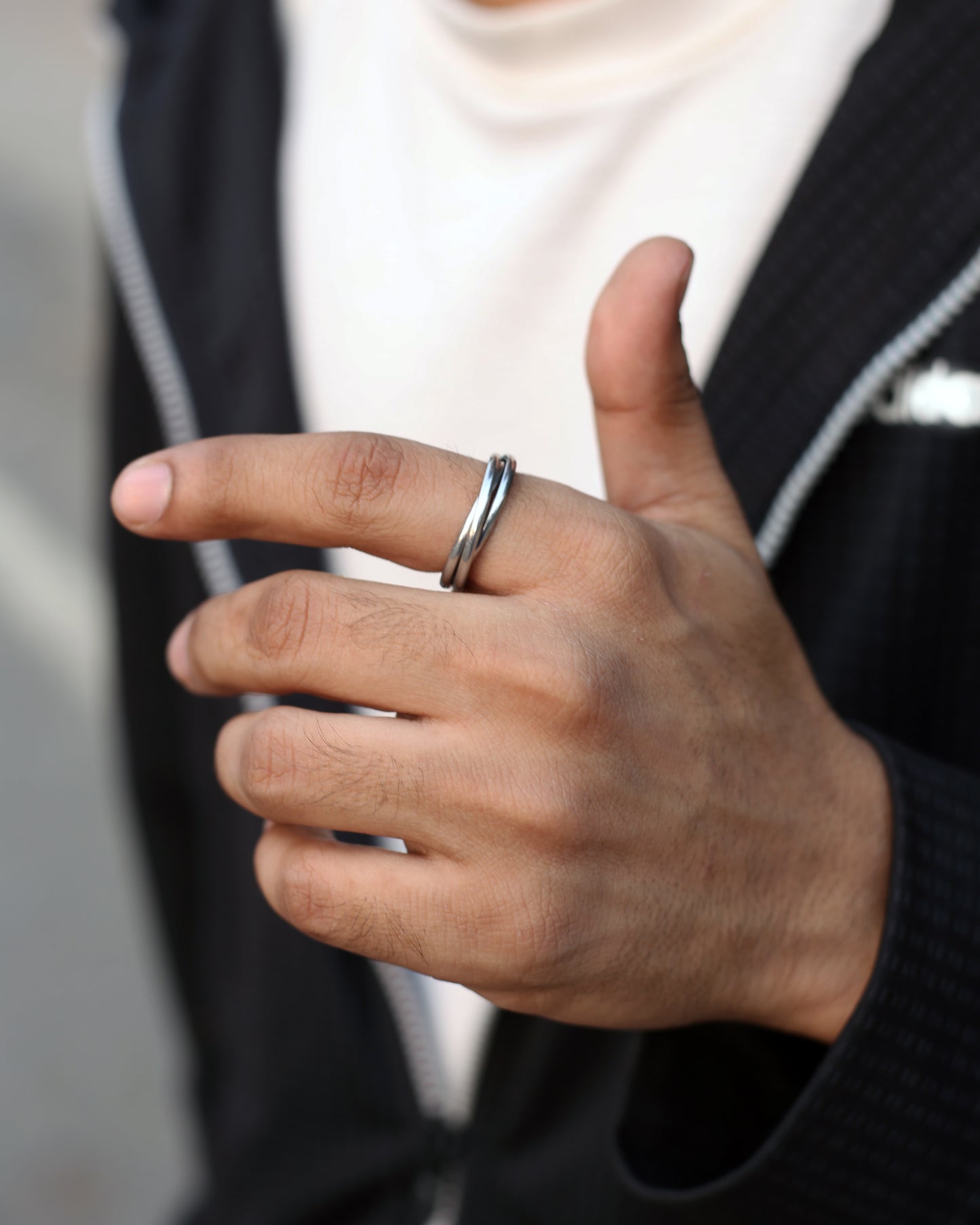 Minimalist Triple Circle Ring