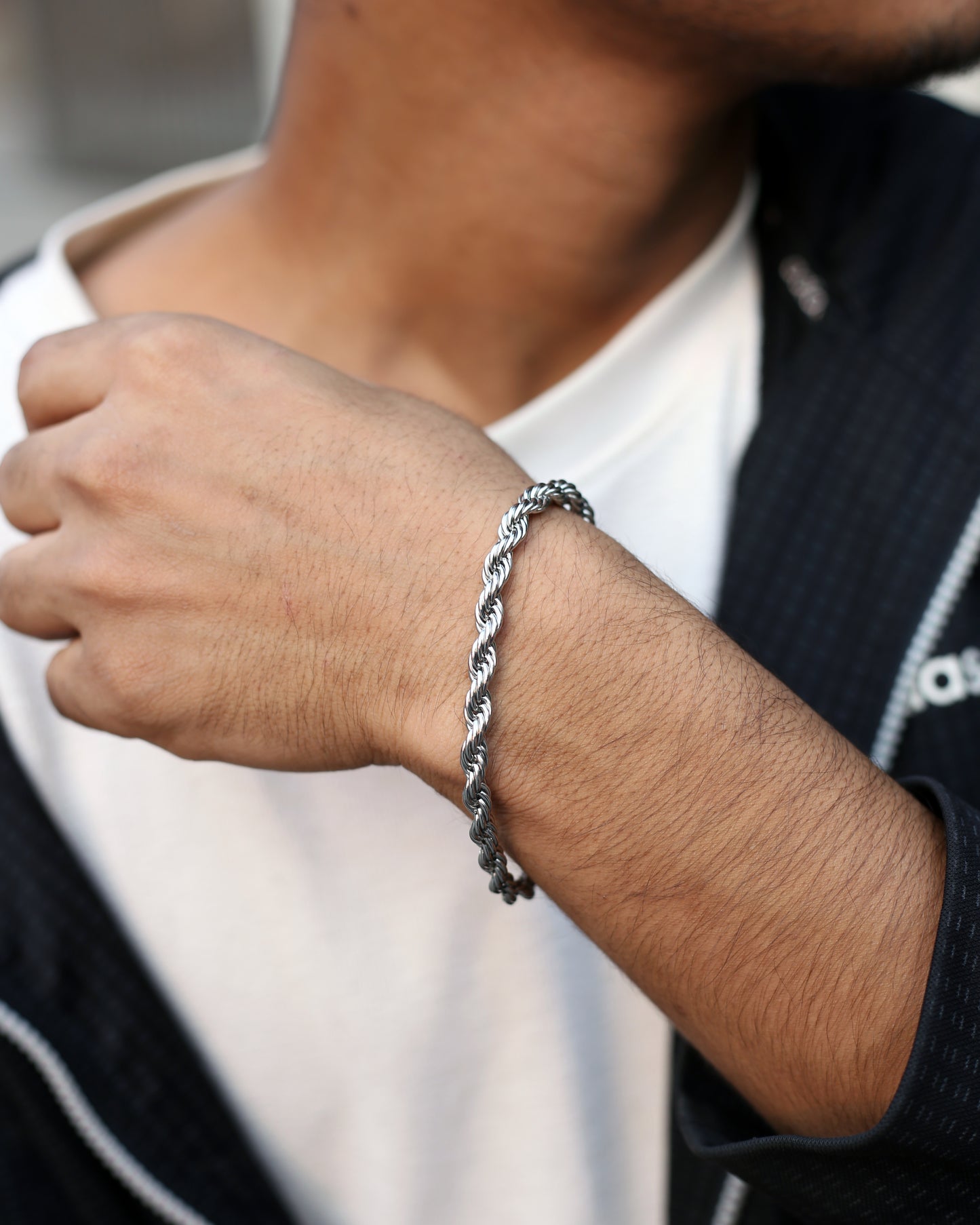 Rope Chain Stainless Steel Bracelet